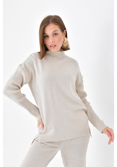 Ftz Women Saç Örgülü İkili Takım Beige 20618-beige Bej