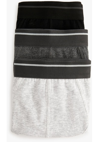 Koton 3'Lü Slip Boxer Seti Çok Renkli Gri Melanj 4Slm90063Mk Gri Melanj