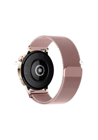 Huawei Watch Gt3 Elegant / Gt2 42mm Uyumlu 20mm Manyetik Milanese Loop Metal Kordon Pembe