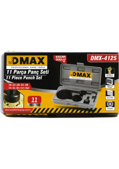 11in1 Buat Açma Panç Seti Metal Ahşap Pvc Alçıpan Pls. 19-22-29-3