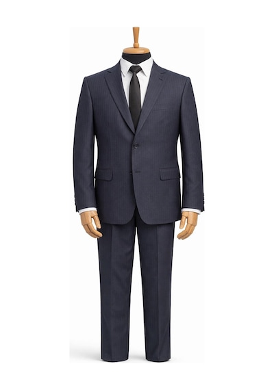 Dekosan Erkek Regular Fit Baba Çizgili Takım Elbise - 7554 Lacivert