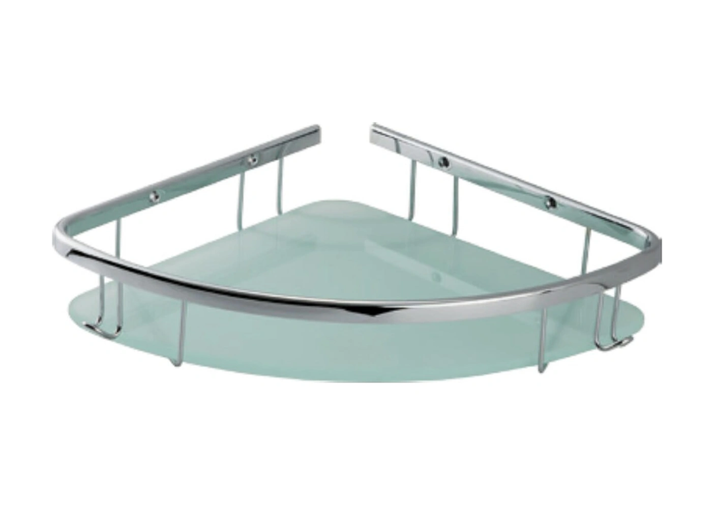 Çelik Banyo Paslanmaz Pirinç Karmina 1 Li 22x22 Cm Camlı Şampuanlık Süngerlik Köşelik Krom