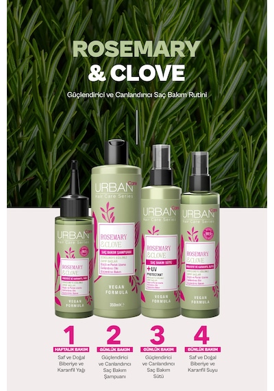 Rosemary & Clove Biberiye Ve Karanfil Saç Bakım Yağı % 99.5 Doğal Ve Saf 100 Ml