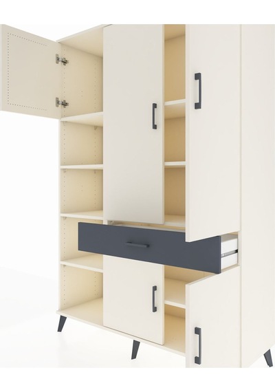 Hyperion Dolap 8 Raflı Tek Çekmeceli 5 Kapaklı 132x44x195 Aytaşı-aytaşı/antrasit Aytası/antrasıt Hyperion Dolap 8 Raflı Tek Çekmeceli 5 Kapaklı 132x44x195 Aytaşı-aytaşı/antrasit Aytası/antrasıt