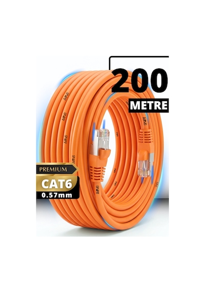 Mn6 M107xt 200 Metre Ethernet Kablosu/cat6 23awg Utp 0.57mm/çıft Kat Korumalı/iç Dış Mekan Uyumlu
