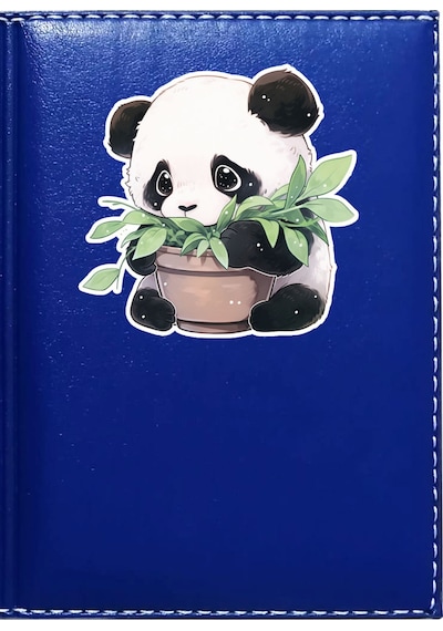 Promosyon Denizi Sevimli Panda 1 Görselli Lacivert Ruhsat Kabı