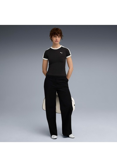Puma T7 Slim Kadın Siyah T-shirt 632129 Siyah