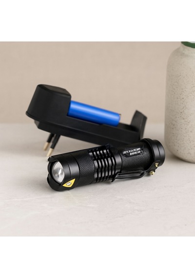 Zoomlu Cob Led Metal El Feneri 9 Cm 2in1