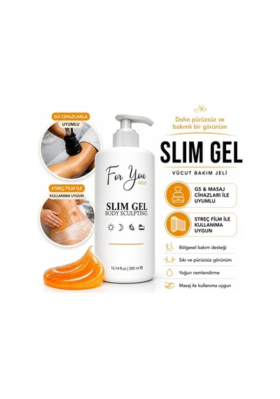 Slim Jel - Sıkılaştırıcı- Çatlak Karşıtı Ve Selülit Kremi - Yakan Jel 500ml