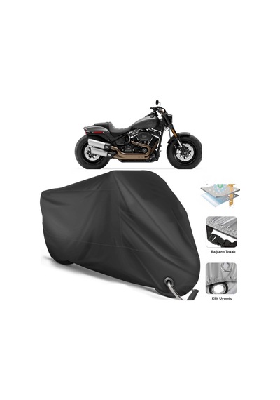 Softail Fat Bob Motosiklet Branda (Bağlantı, Kilit Uyumlu)-Siyah (457267415)