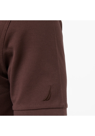 Nautica Erkek Kahverengi Regular Fit Polo Yaka T-shirt Düz K65000t Kahverengi