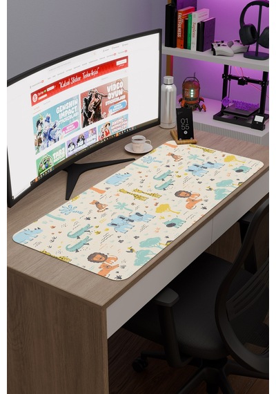Çocuk Kaymaz Dikişli Kauçuk Oyuncu Mousepad V1 - 90x40 Xxl Gaming Mouse Pad Fare Altlığı