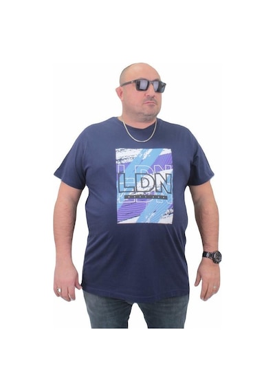 Starbattal Erkek Büyük Beden Sıfır Yaka Tişört Ldn 23183 Indigo İndigo