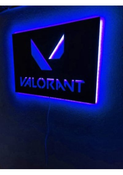 Valorant Led Işıklı Ahşap Tablo (523524611)