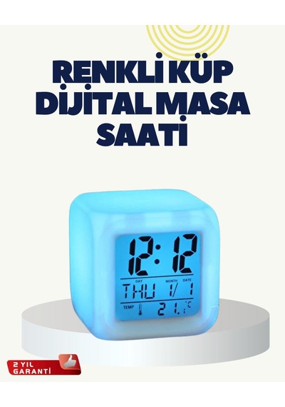 Termometre Ve Takvim Özellikli 7 Renk Değiştiren K Arsaat-1-82a9b Diğer