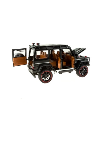 1:16 Ölçek Metal Model Suv Araba Çek Bırak Işıklı Sesli Siyah