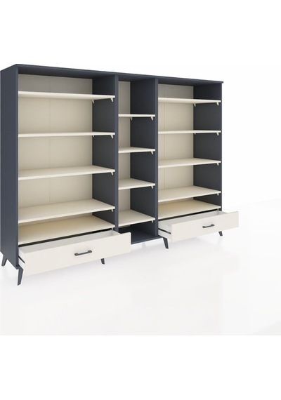 Hyperion Dolap 14 Raflı 2 Çekmeceli 220x44x163 Antrasit-aytaşı Antrasit-aytaşı Hyperion Dolap 14 Raflı 2 Çekmeceli 220x44x163 Antrasit-aytaşı Antrasit-aytaşı
