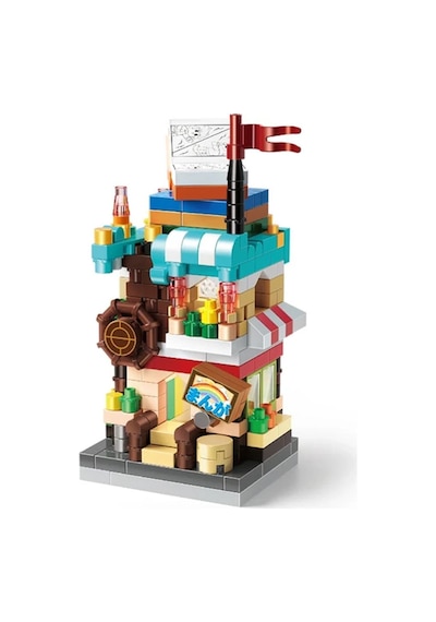 280 Parça Çizgi Roman Mağazası Yapı Seti Mini Bricks Uyumlu 6+ Yaş Yapı Oyuncağı