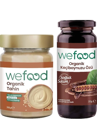 Wefood Organik Tahin 300 Gr + Organik Keçiboynuzu Özü 315 Gr