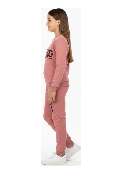 Mnk Baby & Kids Strong Motif Kız Çocuk Eşofman Mnk0625 Gülkurusu