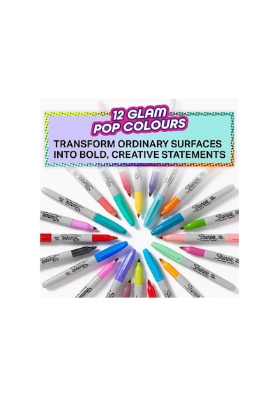 Fine Glam Pop Permanent Markör 12'li Bilister