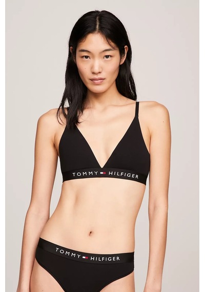 Tommy Hilfiger Kadın Unlıned Trıangle Sütyen-siyah Siyah