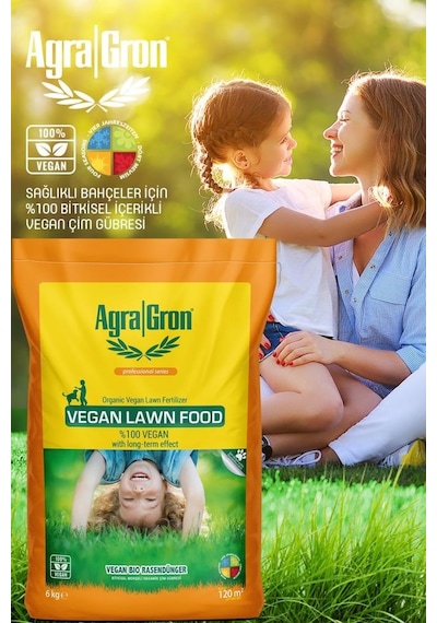Vegan Bitkisel Menşeli Çim Gübresi / Doğal Çim Coşturan Gübre 6 K