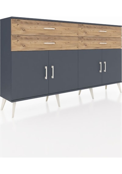 Arges Konsol 2 Raflı 4 Çekmeceli 8 Kapaklı 176x30x99 Antrasit-ant Antrasit-antrasit/çam Arges Konsol 2 Raflı 4 Çekmeceli 8 Kapaklı 176x30x99 Antrasit-ant Antrasit-antrasit/çam