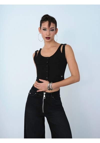 Slim Fit Kadın Büstiyer Siyah