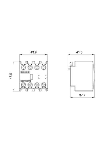 Siemens 3mh7922-0ct10 Sinoplus İlave Yardımcı Kontak Boy:0-1-2-3-4, 2no+2nc, Önden Üstten