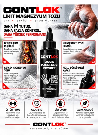 Likit Magnezyum Tozu - Elite Series Liquid Chalk - Calisthenics, Crossfit, Powerlift, Arm Wrestling, Fitness, Pole Sport