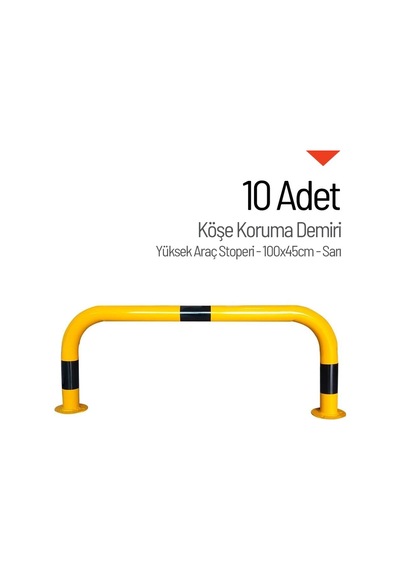 10'lu Köşe Koruma Demiri Seti - Yüksek Araç Stoperi 100x45cm-690