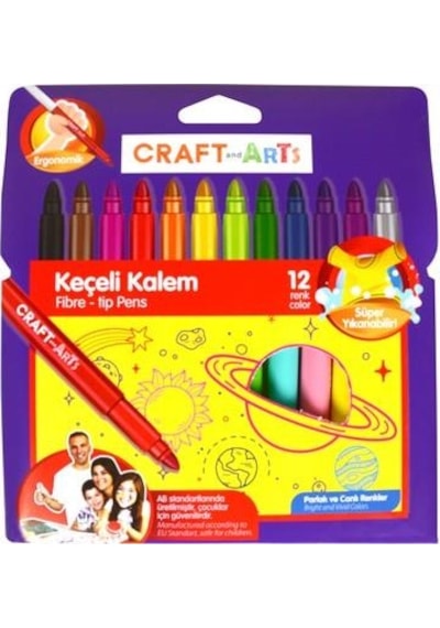 Craft and  Arts Keçeli Kalem Jumbo 12'li