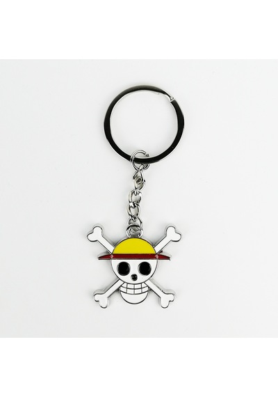 One Piece Hasır Şapka Korsanları Logo Anahtarlık Çok Renkli