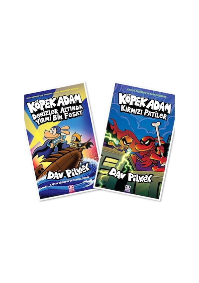 Köpek Adam 12 Kırmızı Patiler Dahil, Köpek Adam Son 2 Kitap, Kedi Çocuk Son 2 Kitap 5 Kitap