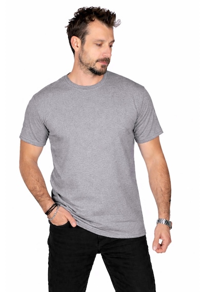 Maxi-dry Aşırı Terleme Önleyici Bisiklet Yaka Erkek Tişört, Çift Katmanlı, Islaklık Sızdırmaz, Nefes Alabilen Kumaş Gri