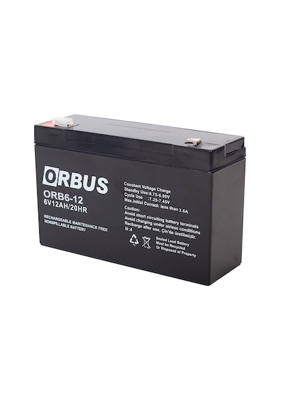 Akü 6 Volt 12 Amper Orbus Orb6-12 ( 150 X 50 X 94 Mm )