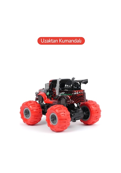 Şarjlı 2.4g Işıklı Buharlı Off-road Kamyon Kırmızı Rq3049