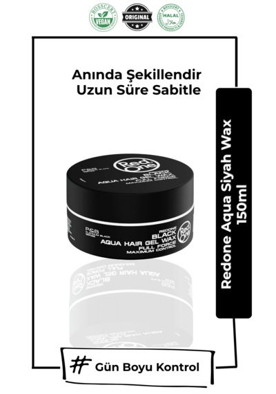 Redone Aqua Wax Siyah 150 ML