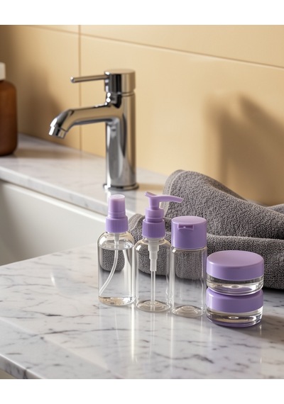 Şeffaf Seyahat Banyo Seti 5 Parça 30 Ml Taşınabilir Şişe Seti