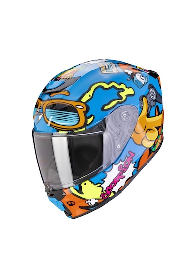 Scorpion Exo-jnr Air Fun Kapalı Çocuk Motosiklet Kaskı Mavioranj Mavi - Turuncu