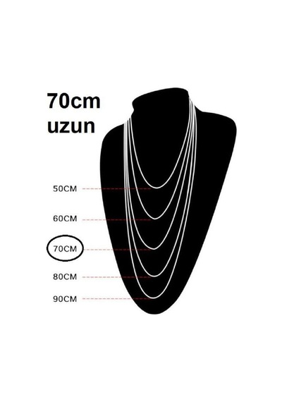 3mm Paslanmaz Çelik Top Boncuk Kolye Zincir 70 Cm Orta Uzunluk Unisex Gümüş
