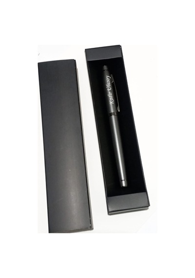 Kişiye Özel Premium Roller Kalem Füme Krom