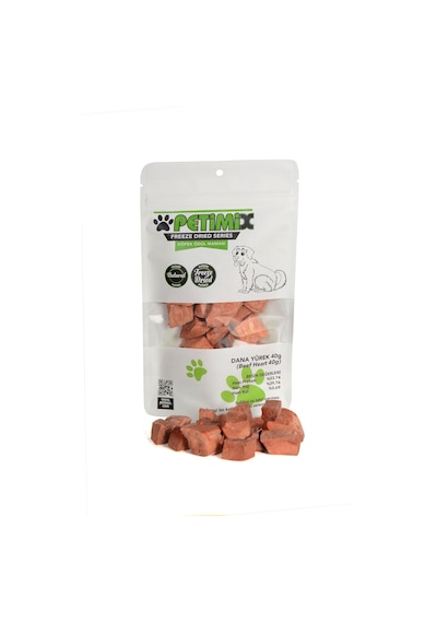 Petimix Freeze Dry Dana Yürek Barf Köpek Ödül Maması 40 G