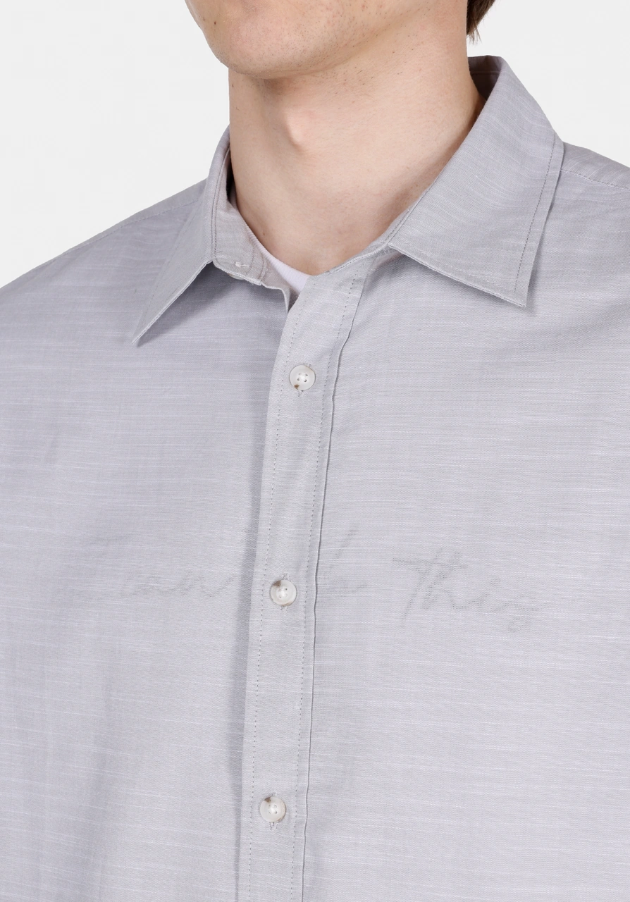 Colins Regular Fit Shirt Neck Düz Erkek Taş Uzun Kol Gömlek Cl1073846 Q1.v1 Stn Taş