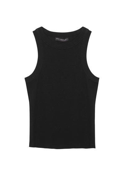 Ollacollection Halter Yaka Basic Fitilli Atlet Siyah