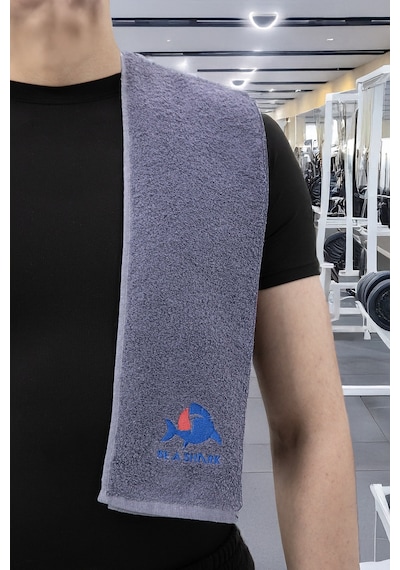 Sporcu Antrenman Havlusu Gym Fitness Plates Boks Tenis Spor Havlu Antrasit