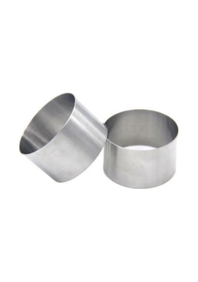 Parfe Kalıbı / Yuvarlak Tekli Küçük Pasta Kalıbı 9 Cm Metal Gri Diğer