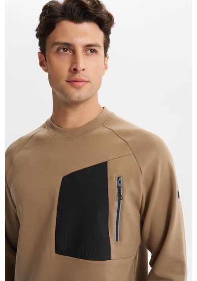 AR-MA Arma Erkek Slim Fit Scuba Interlok Bisiklet Yaka Sweatshirt Ön Sol Fermuarlı Cepli, Sol Kolda Etiketli K30124685402 Gri - Bej AR-MA Arma Erkek Slim Fit Scuba Interlok Bisiklet Yaka Sweatshirt Ön Sol Fermuarlı Cepli, Sol Kolda Etiketli K30124685402 Gri - Bej