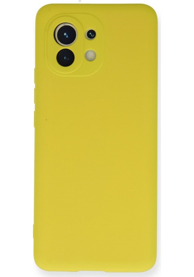 Xiaomi Mi 11 Uyumlu Kılıf Nano İçi Kadife Silikon - Sarı